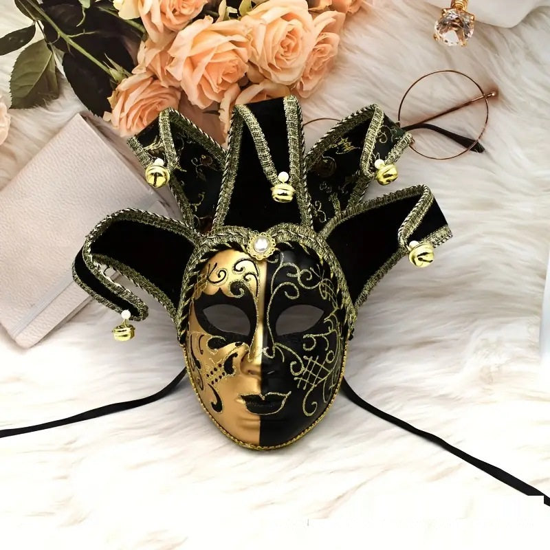 Painted Yin And Yang Halloween Ball Party High-end Venice Performance Mask
