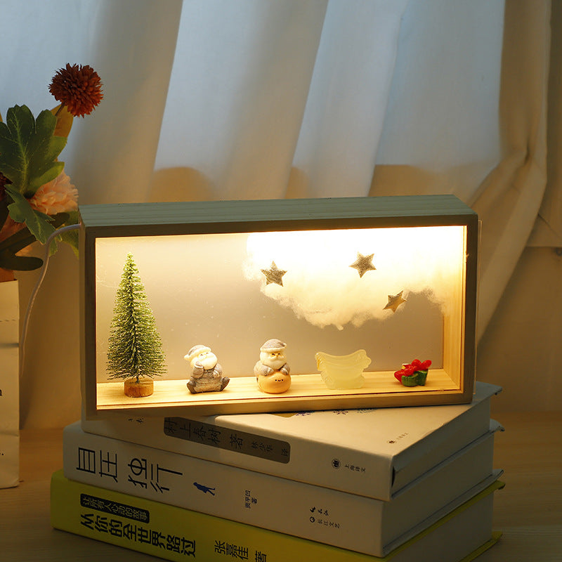 Christmas Small Night Lamp Mini Glass Cover