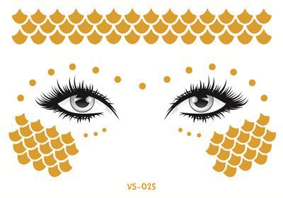 Hot Sale In Europe And America Electronic Music Festival Face Pasters Waterproof Bronzing Face Tattoo Sticker Masquerade Party Freckles Sticker