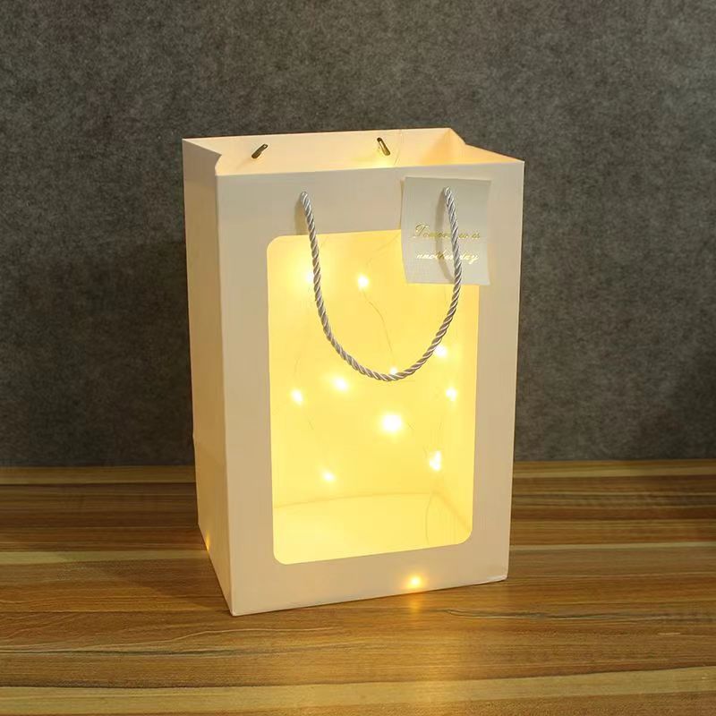Transparent Hand Flowers Gift Bag