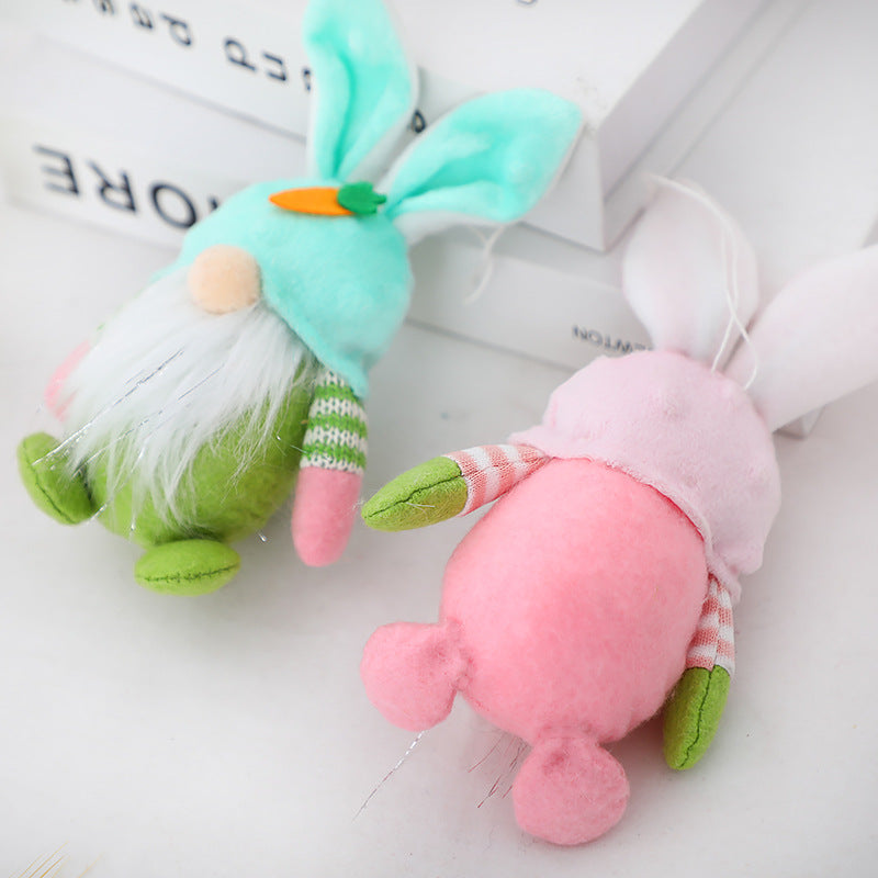 Easter Bunny Gnome Doll Ornament Pendant