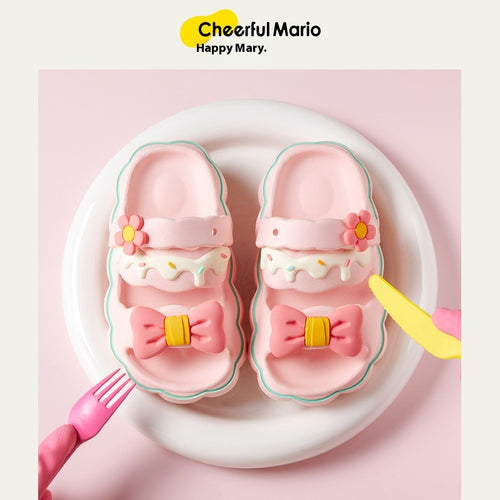 Cheerful Mario Children's Women's Summer Children Non-slip Parent-child Princess Sandals