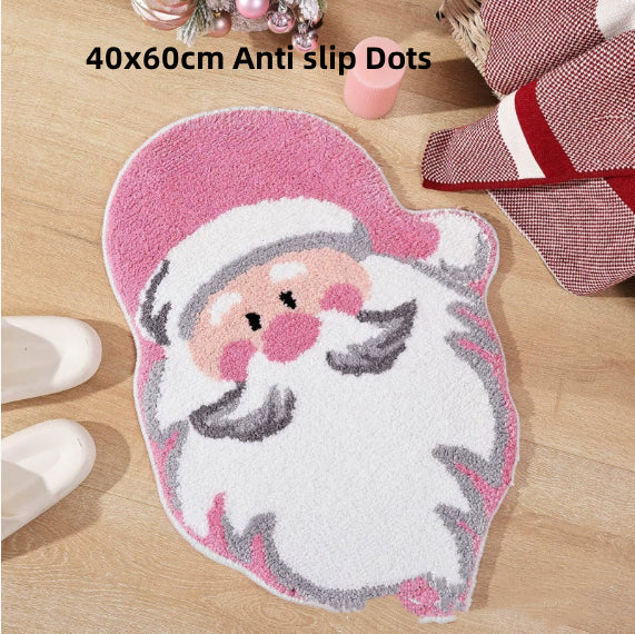 Christmas Atmosphere Cashmere Irregular Shape Hallway Mat