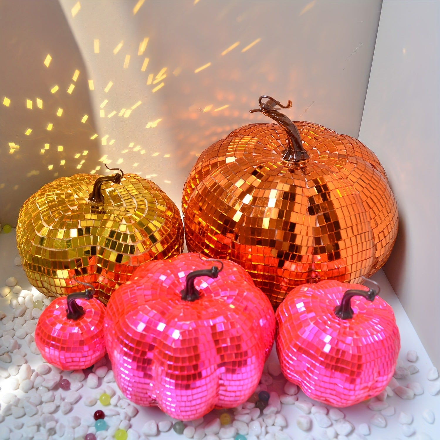 Halloween Party Home Decoration Props Mirror Glass Pumpkin