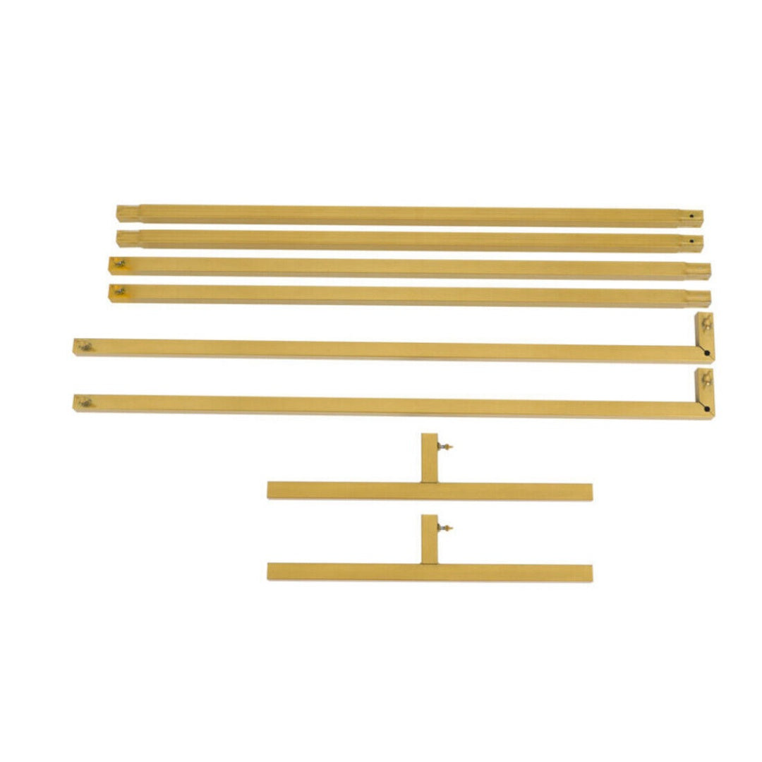 NEW Wedding Stand Flower Rack Arch Iron Party Door Garden Metal Prop Decor 2X2M -Gold UK