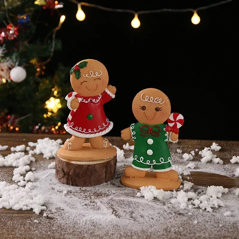 New Christmas Gingerbread Man Decoration Creative Cartoon Gingerbread Man Christmas Atmosphere Layout Decorative Small Ornaments