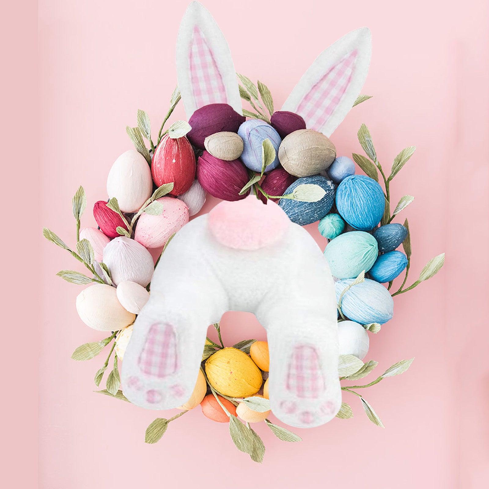 Home Christmas Bunny Wreath Easter Decoration
