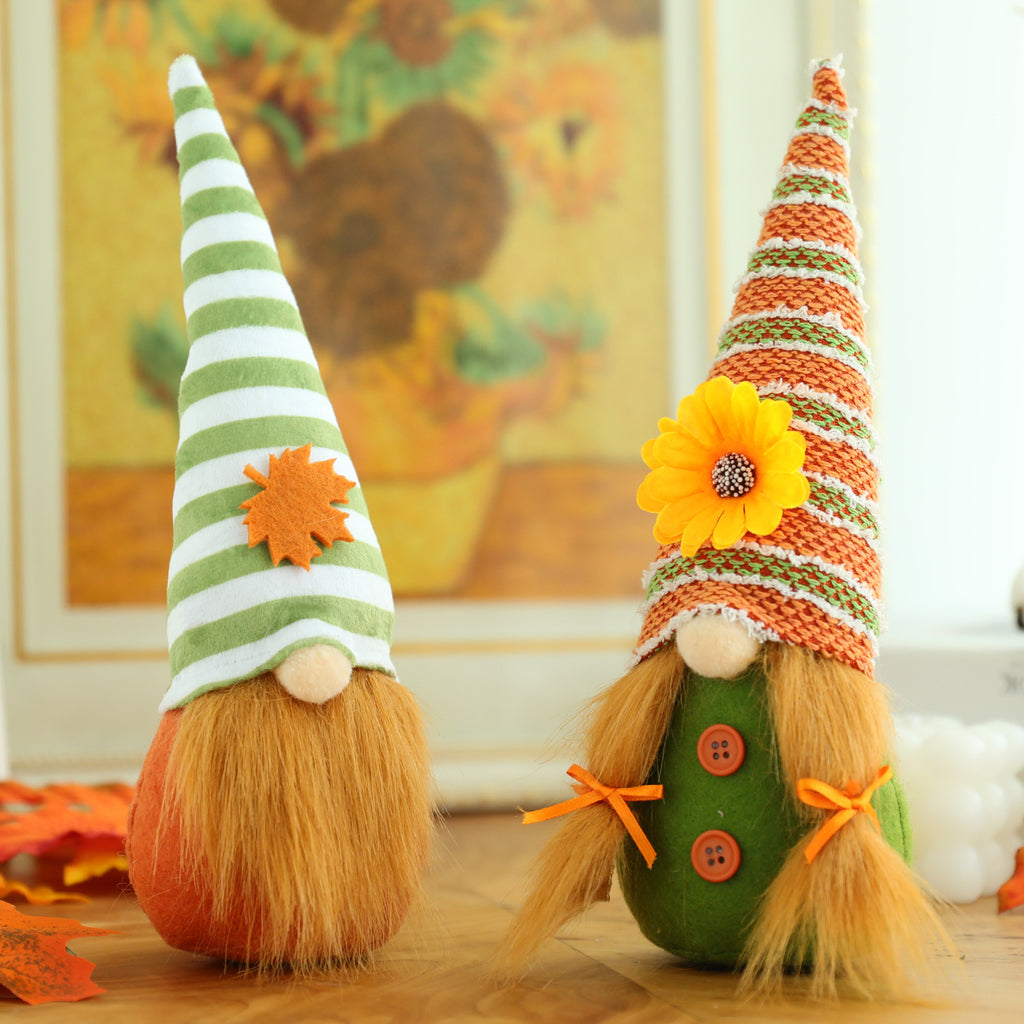 Harvest Festival Orange Gnome Field Decoration