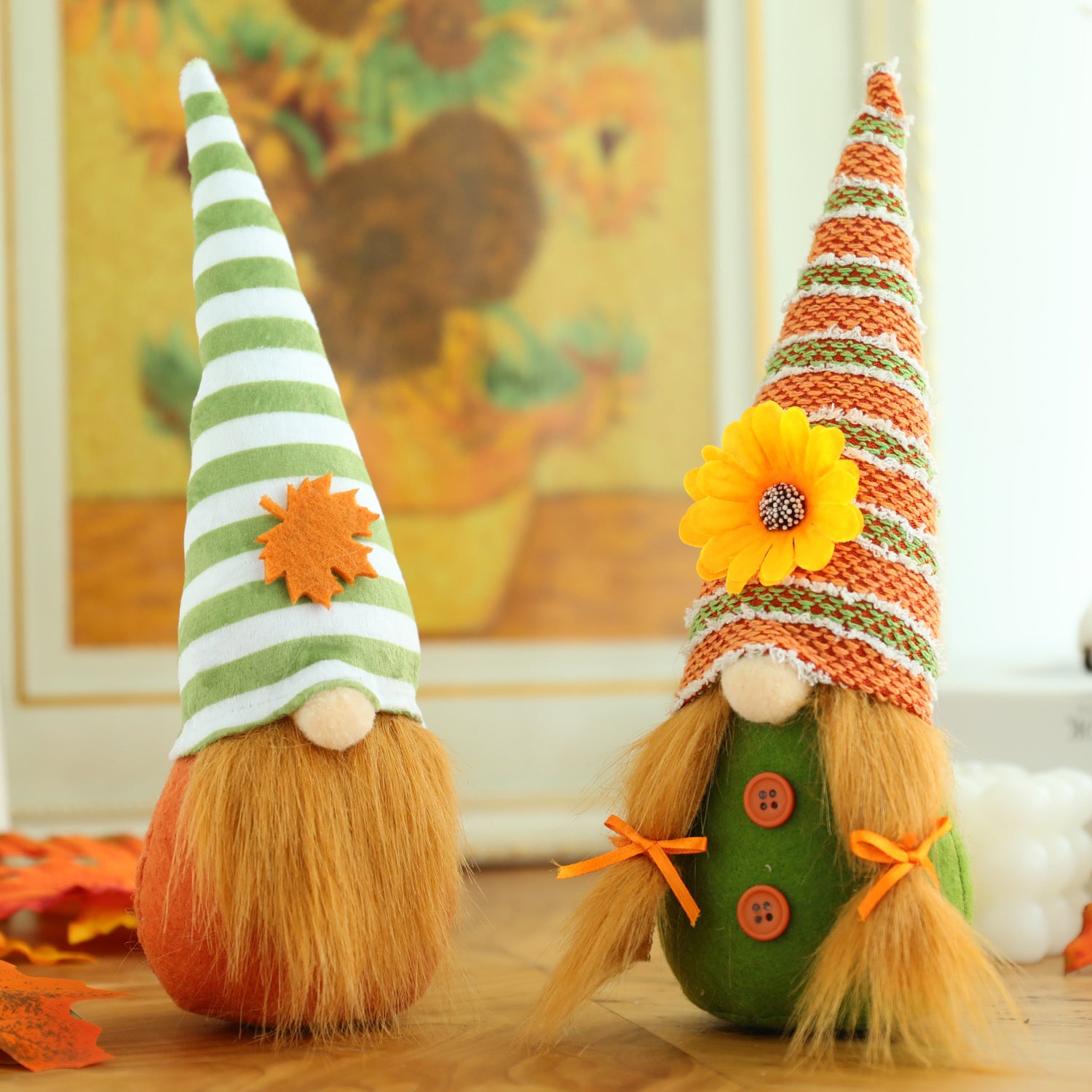 Harvest Festival Orange Gnome Field Decoration