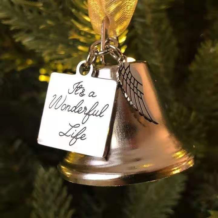 Pendentif métallique Souvenir Clochettes Campanule de Noël Ailes