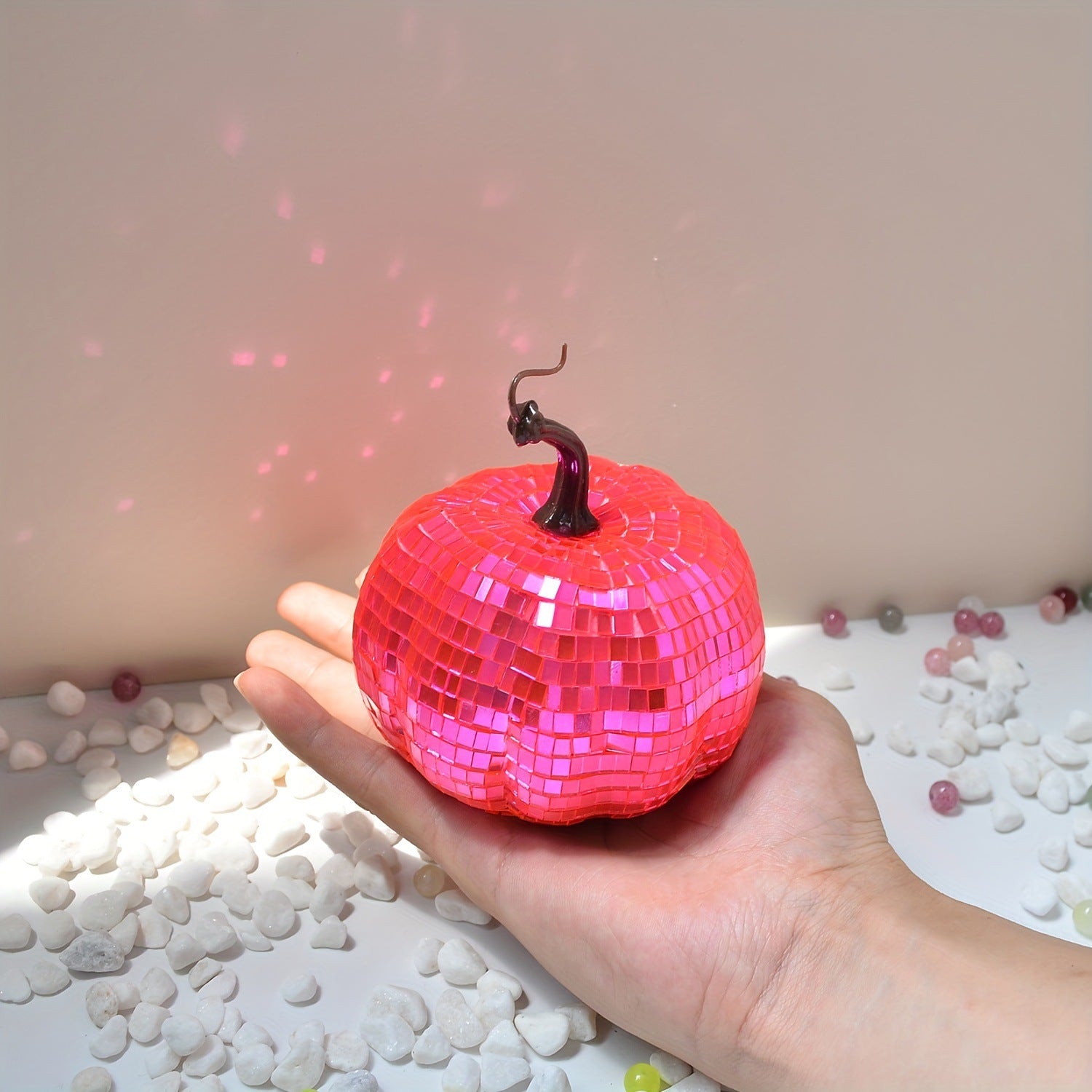 Halloween Party Home Decoration Props Mirror Glass Pumpkin