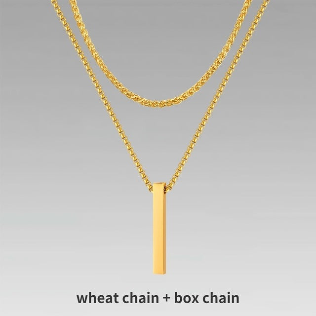 Men's Gift Chain Crystal Necklace