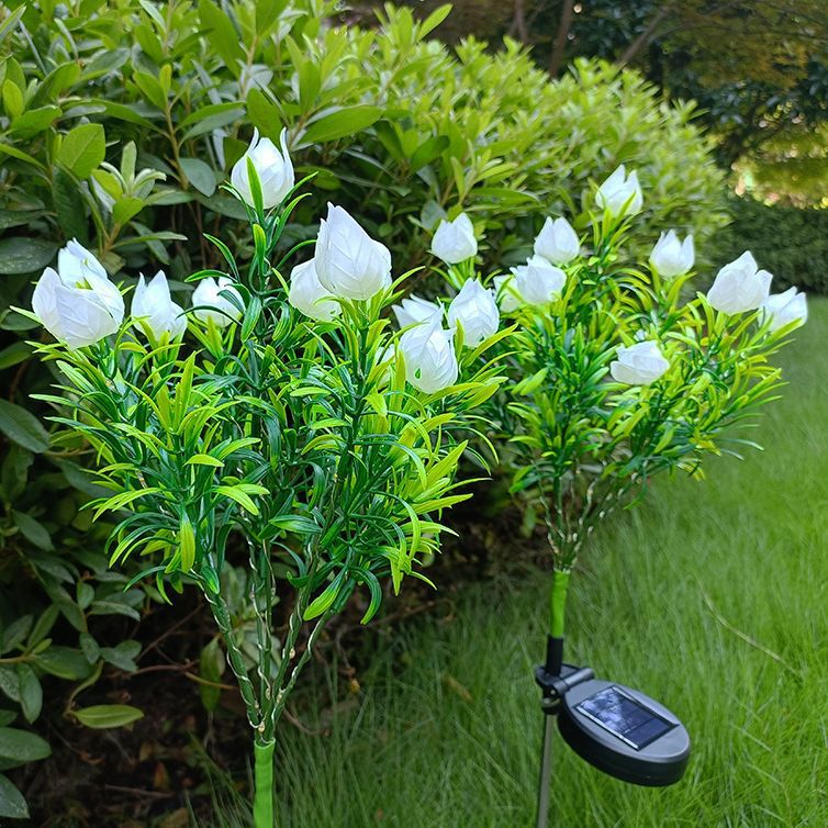 Solar Gardenia Simulation Festive Lantern LED Garden Decoration