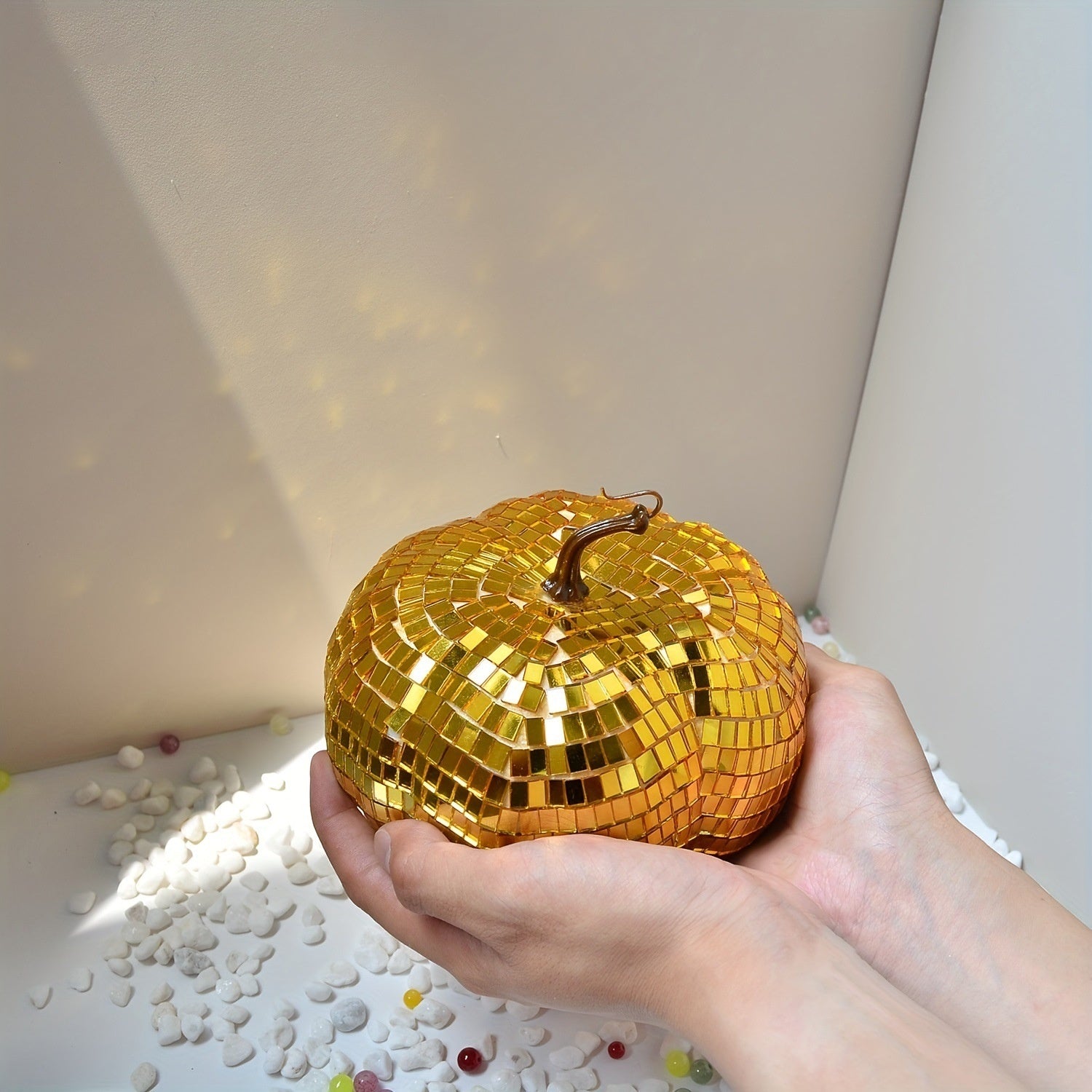 Halloween Party Home Decoration Props Mirror Glass Pumpkin
