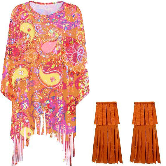 Tie Dye Cloak Party Clothing Suit