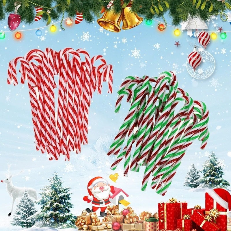 Christmas Candy Crutch Red Scene Decorative Pendant