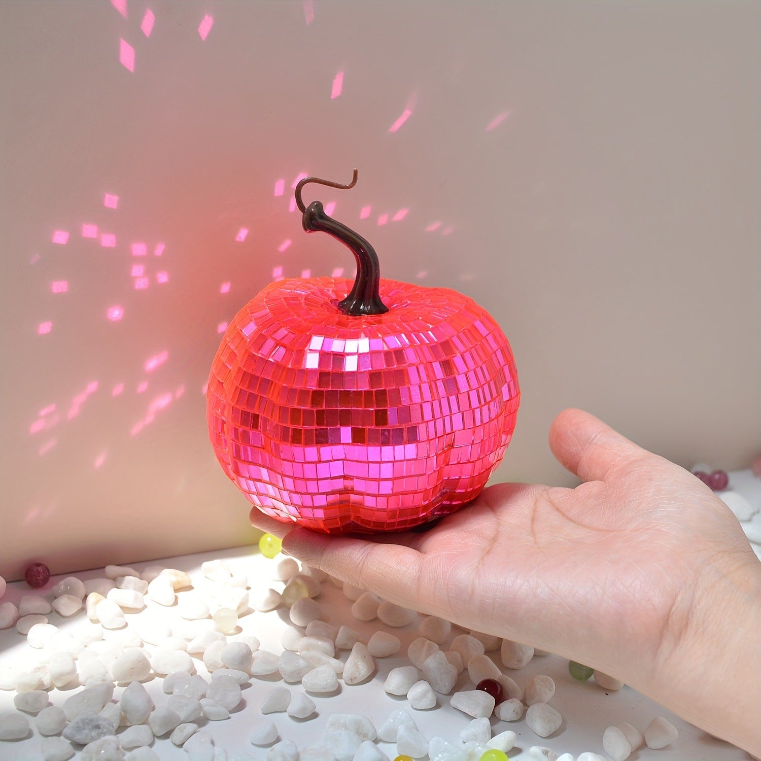 Halloween Party Home Decoration Props Mirror Glass Pumpkin