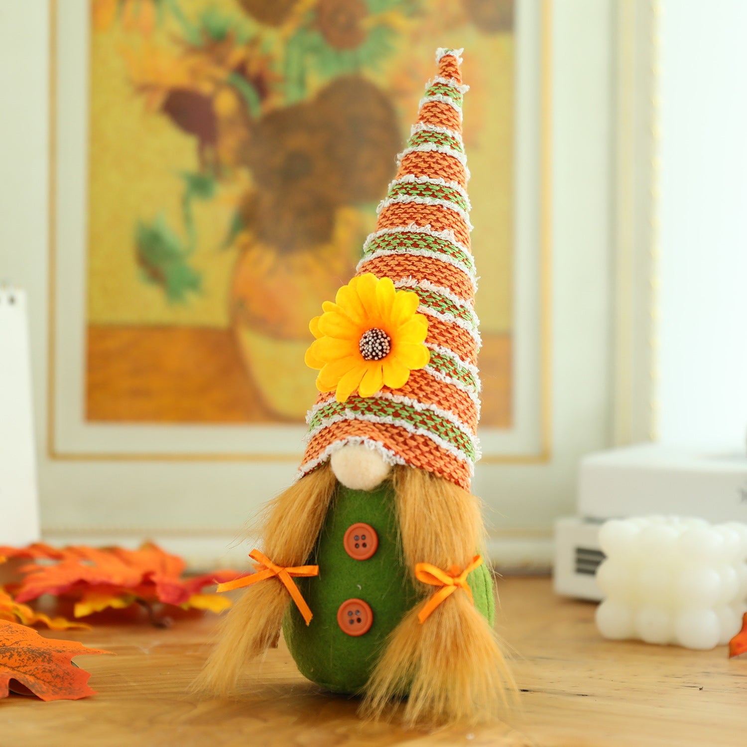 Harvest Festival Orange Gnome Field Decoration