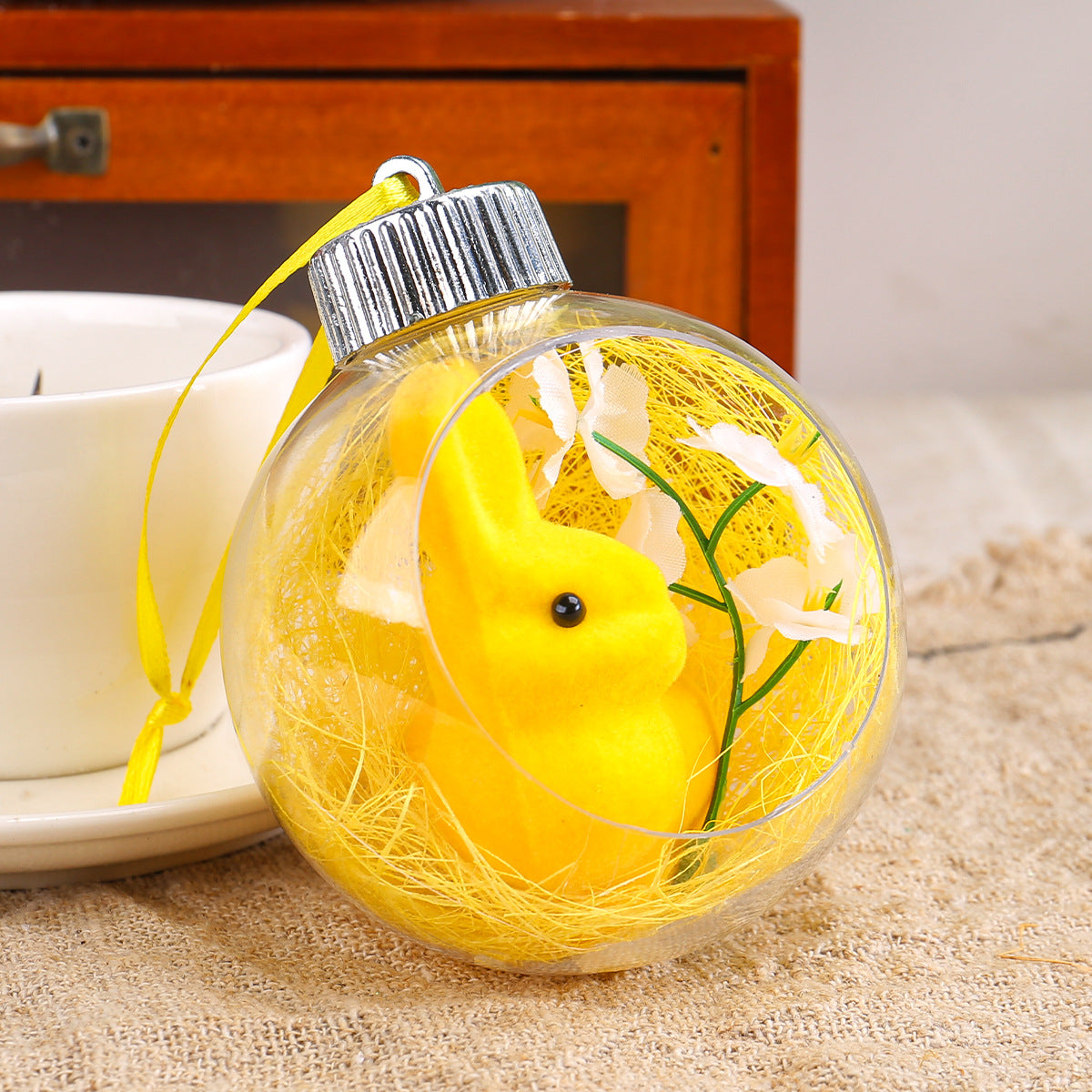Easter Acrylic Ball Decorative Ornaments Transparent Bunny Hanging