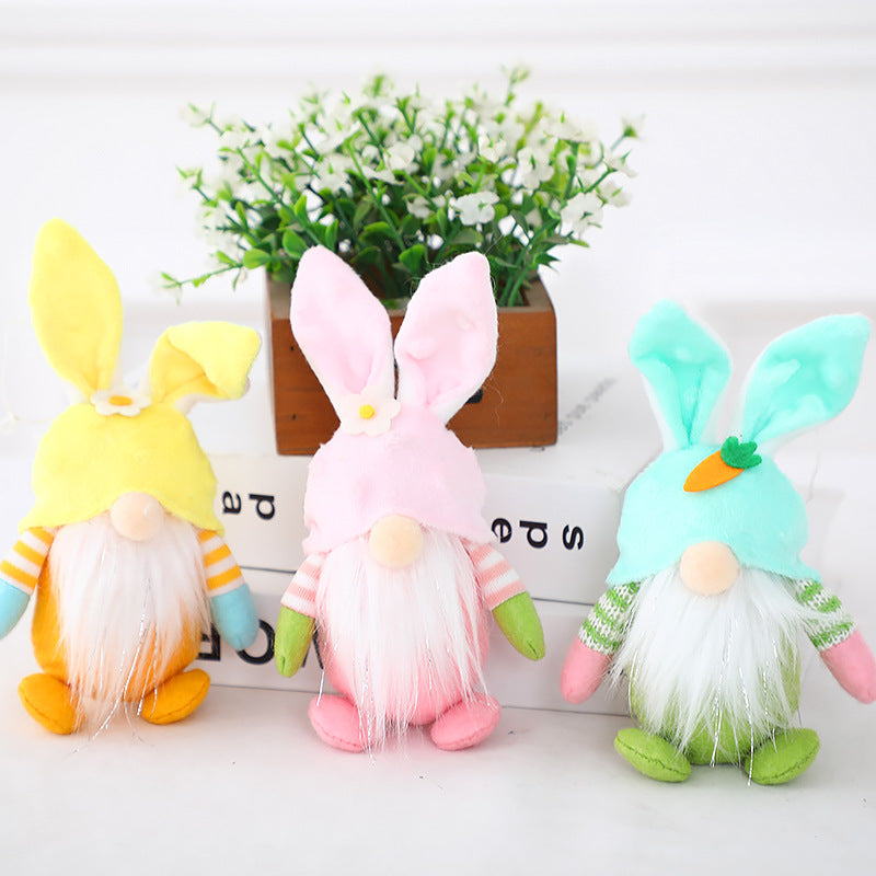 Easter Bunny Gnome Doll Ornament Pendant