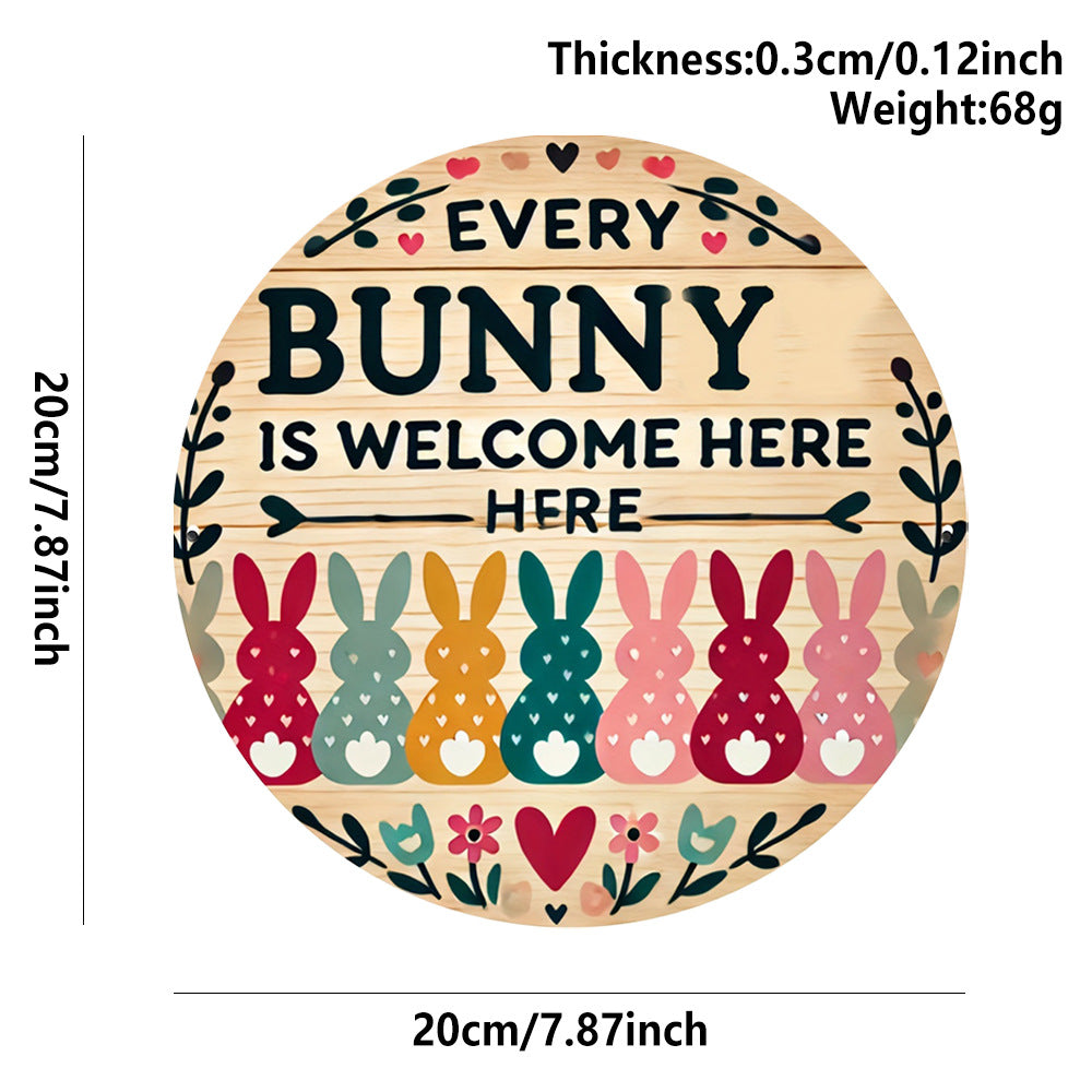 Easter Theme Party Decoration Rabbit Wooden Hang Tag