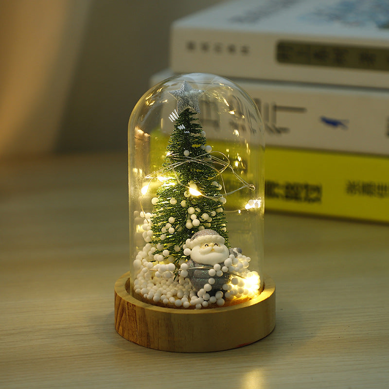 Christmas Small Night Lamp Mini Glass Cover