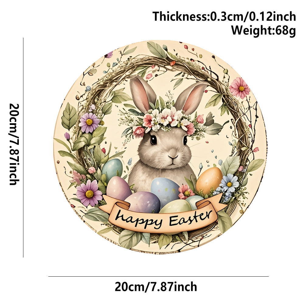 Easter Theme Party Decoration Rabbit Wooden Hang Tag