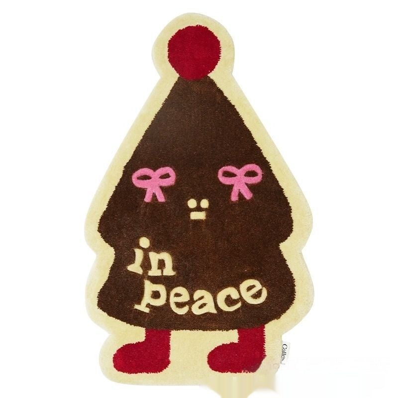 Christmas Atmosphere Cashmere Irregular Shape Hallway Mat